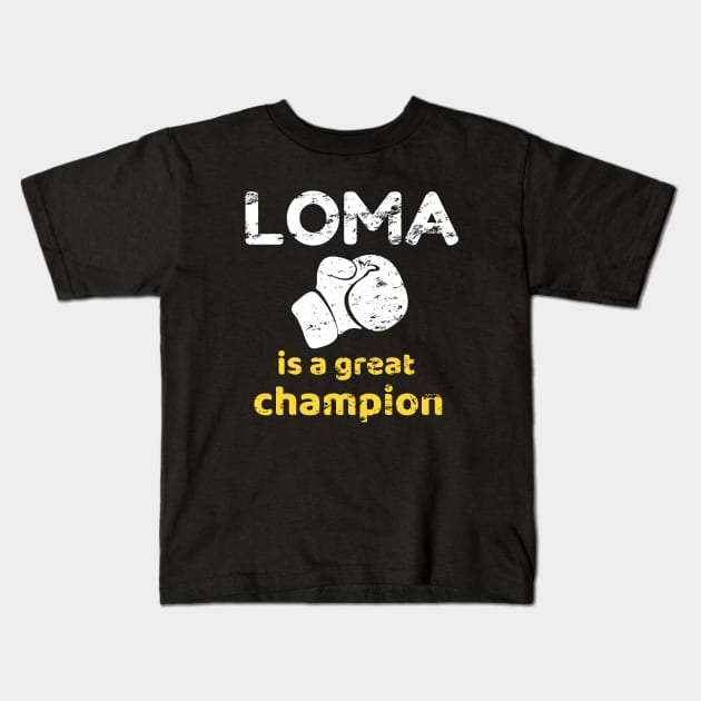LOM Lomachenko is a great champion Kids T-Shirt by Yasna